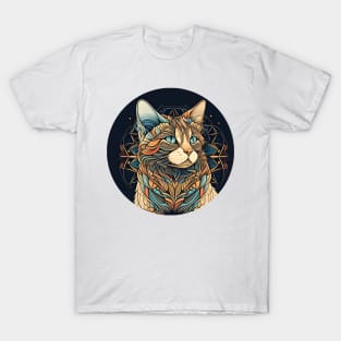 Cat Boho - Cute Funny Hippy Cat Lover T-Shirt